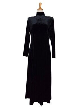 Jacqueline Ferrar Black Dress Women's Size 12 90s Vintage Whimsigoth